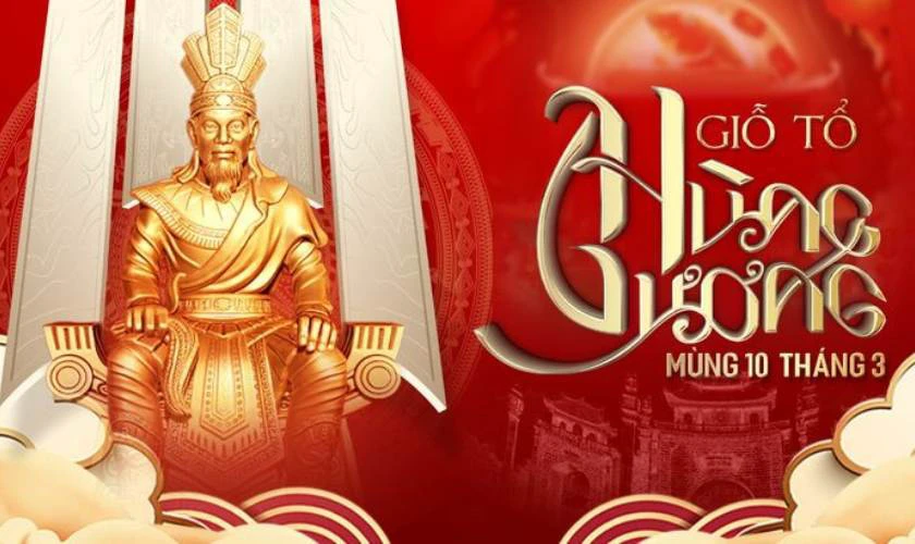 Banner Giỗ tổ tone đỏ rực rỡ đẹp nhất