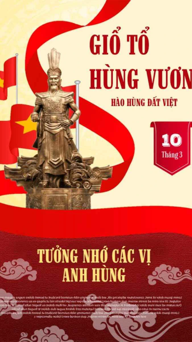 Banner Giỗ tổ cờ Việt Nam đẹp nhất