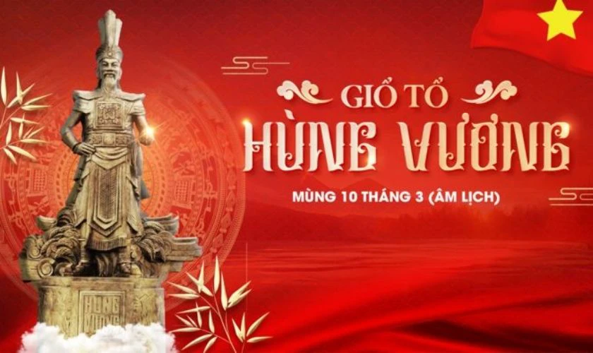 Banner có hình vua Hùng ấn tượng