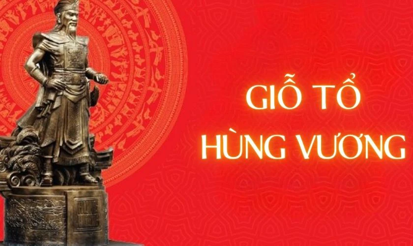 Banner Giỗ tổ sắc đỏ rực rỡ đẹp mắt
