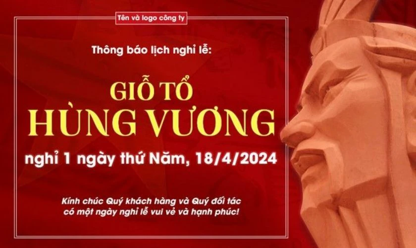 Banner Giỗ tổ sắc đỏ rực rỡ thu hút