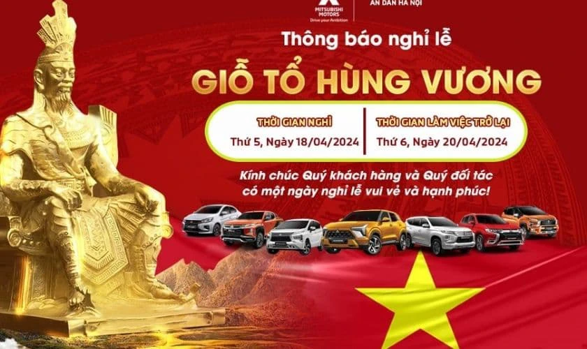Banner Giỗ tổ với hình trống đồng truyền thống đẹp mắt