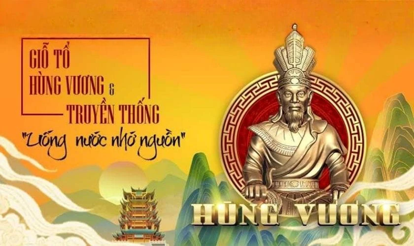 Banner Giỗ tổ Hùng Vương với những câu thơ hay