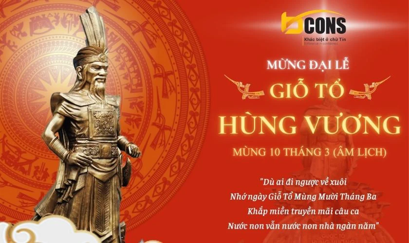 Banner Giỗ tổ Hùng Vương cùng những câu thơ độc đáo