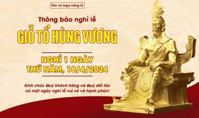 Banner Giỗ tổ Hùng Vương mùng 10 tháng 3 truyền thống trang nghiêm
