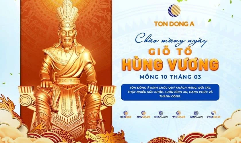 Banner Giỗ tổ mùng 10 tháng 3 truyền thống