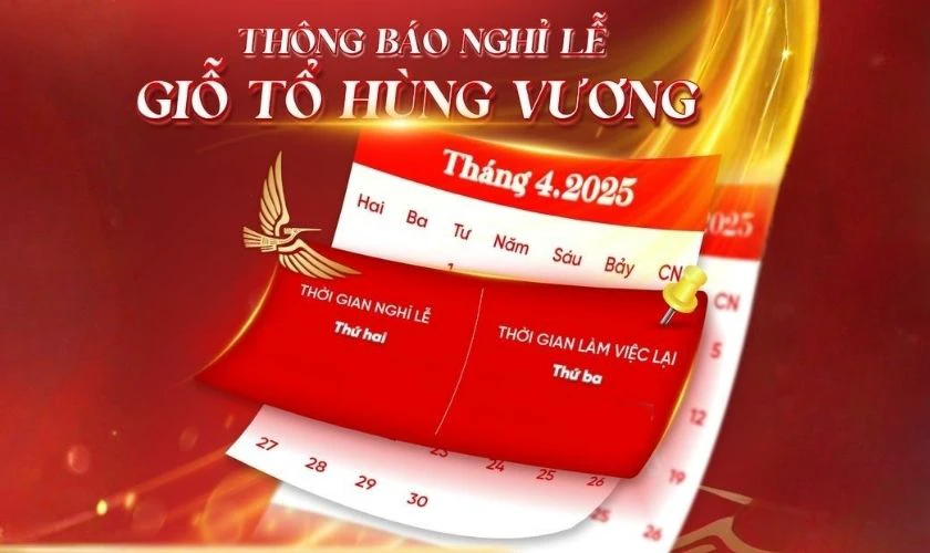 Banner thông báo nghỉ lễ Giỗ Tổ Hùng Vương