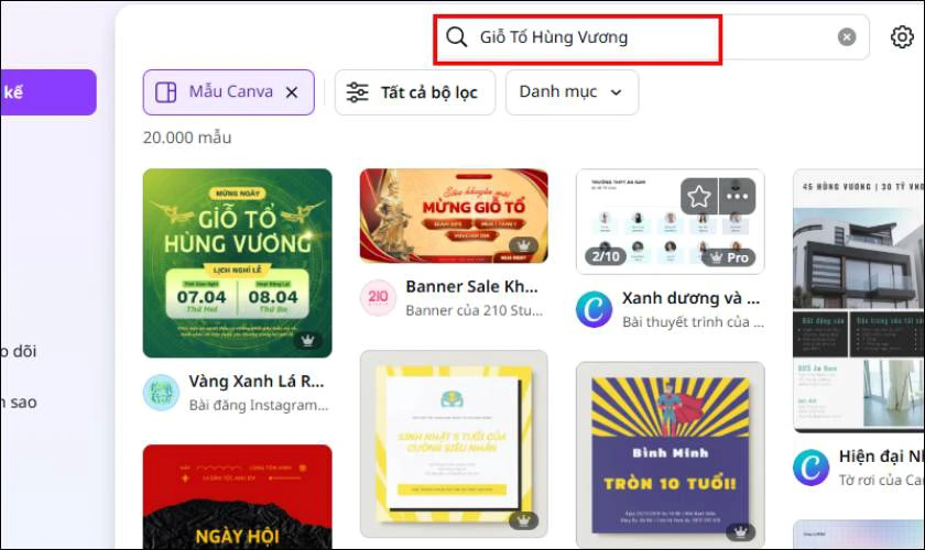 Cách tạo banner nghỉ lễ Giỗ tổ Hùng Vương bằng Canva đơn giản