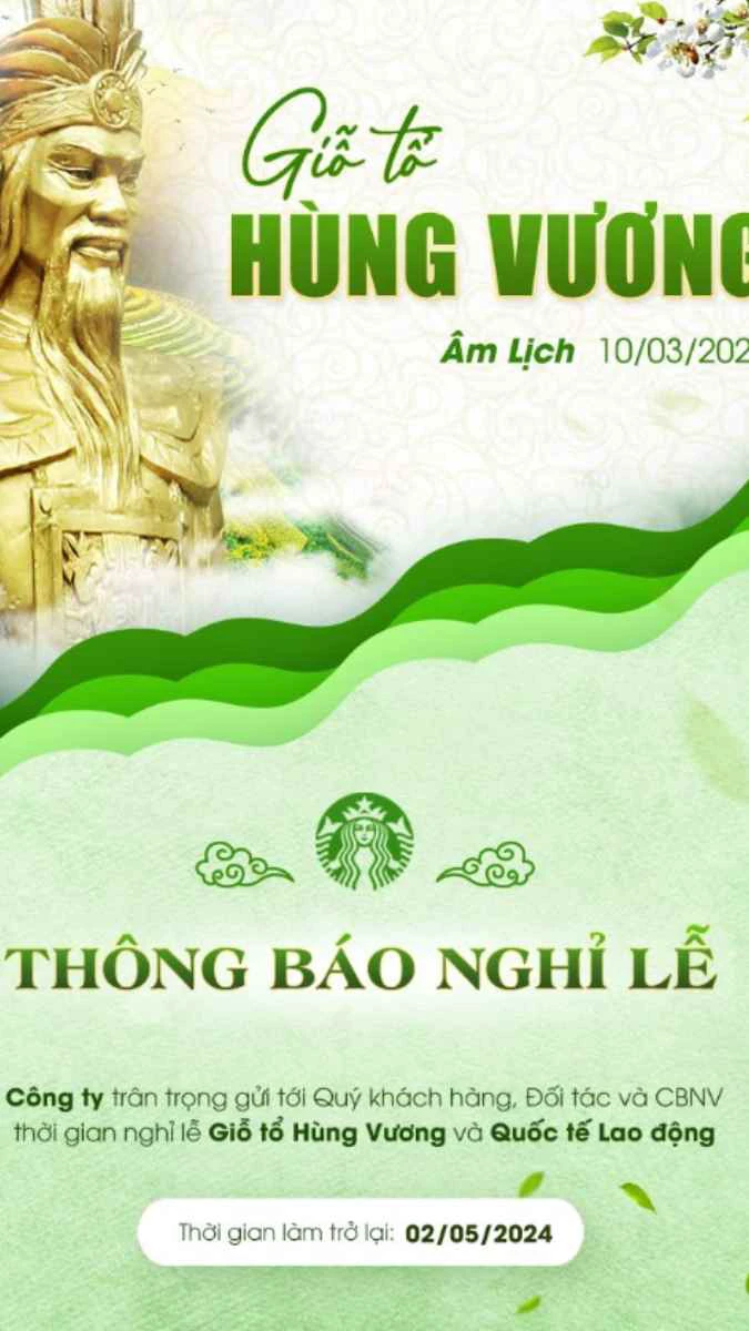 Banner Giỗ tổ Hùng Vương có hình vua Hùng đẹp nhất