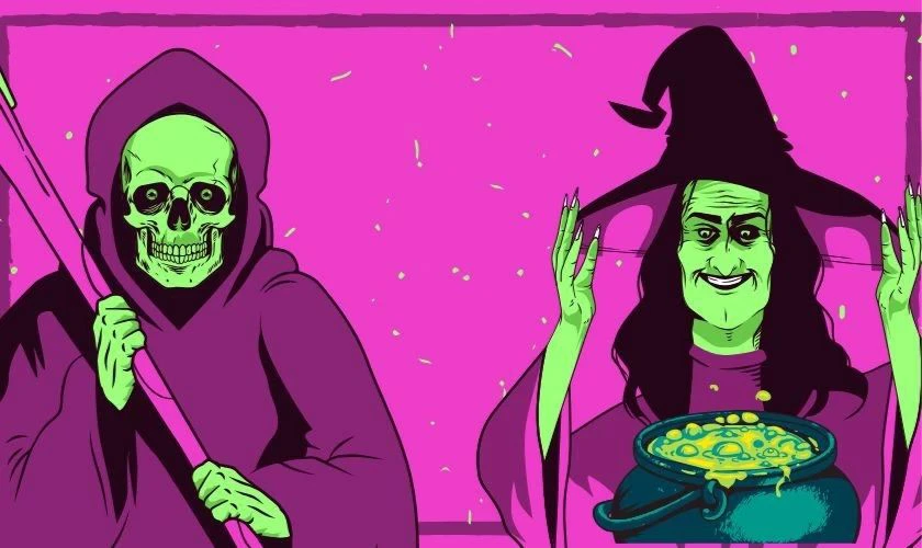 Banner Halloween chủ đề ma ám