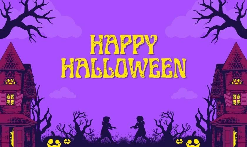 Banner Halloween chủ đề xác sống