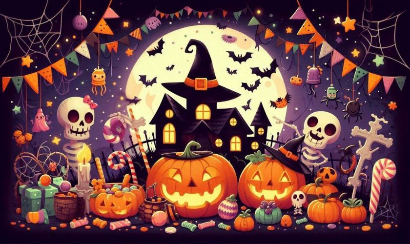 Mẫu banner Halloween chủ đề bí ngô
