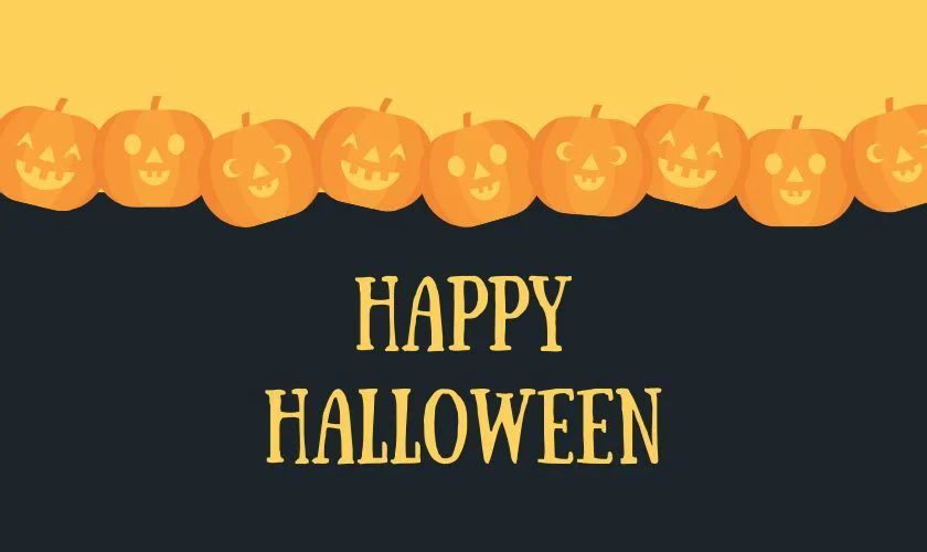 Banner Halloween chủ đề bí ngô