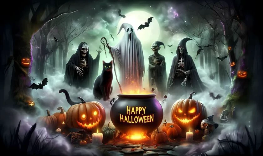 Banner Halloween chủ đề kinh dị