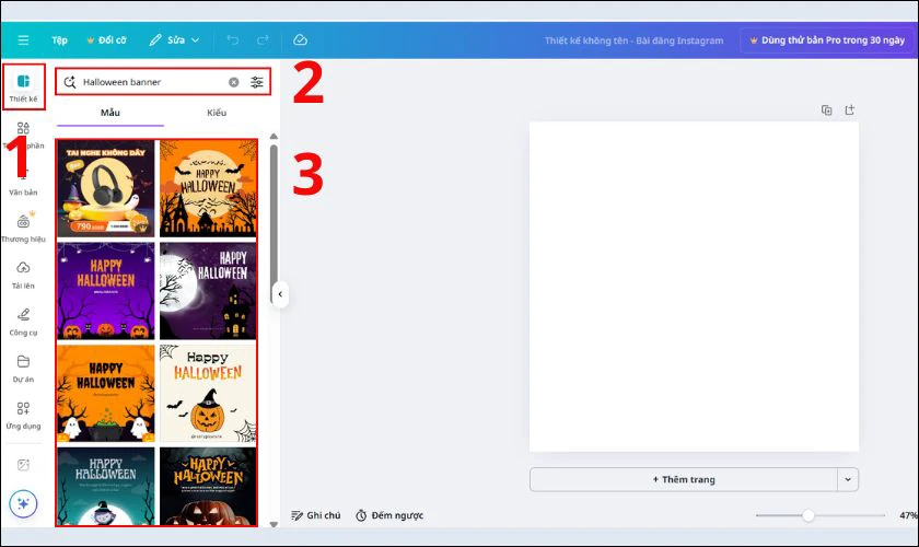 Tìm mẫu banner Halloween phù hợp