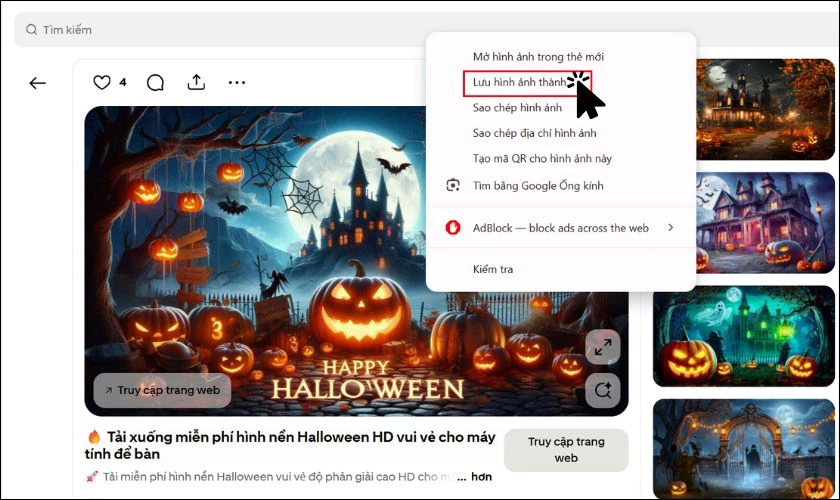 Tải banner đã chọn về máy