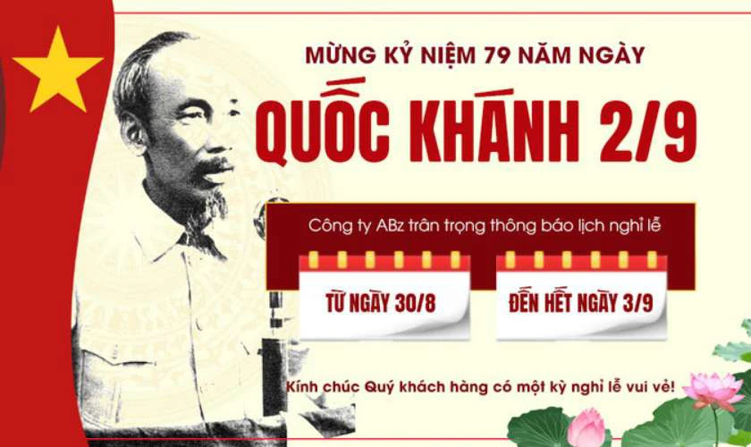 Banner nghỉ lễ 2/9/2025 của công ty