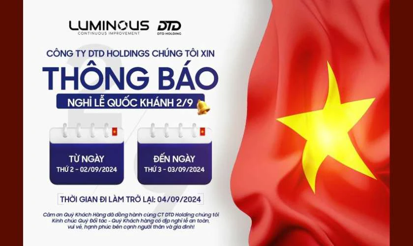 Banner nghỉ lễ 2/9/2025 của chi nhánh, thương hiệu