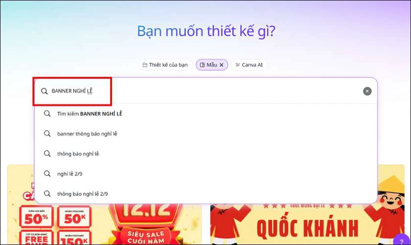 Tìm kiếm mẫu banner phù hợp