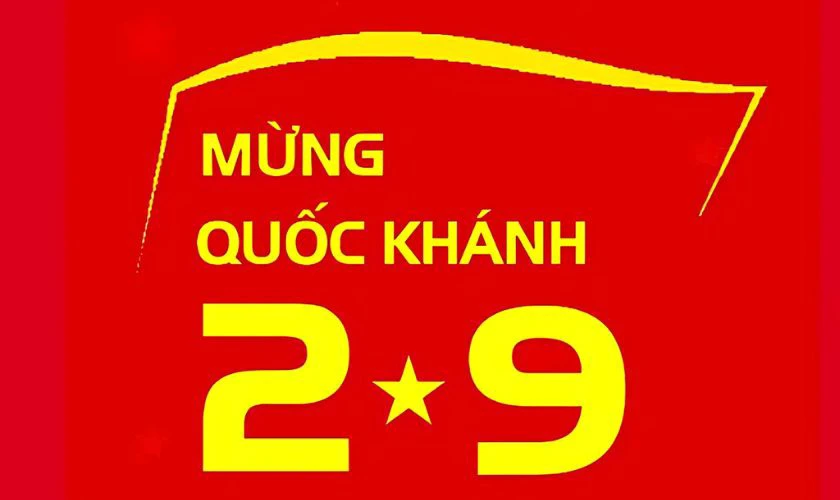 Banner Quốc Khánh tone màu đỏ