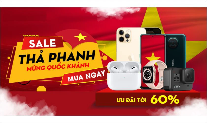 Banner sale Quốc Khánh thu hút, tăng CTR