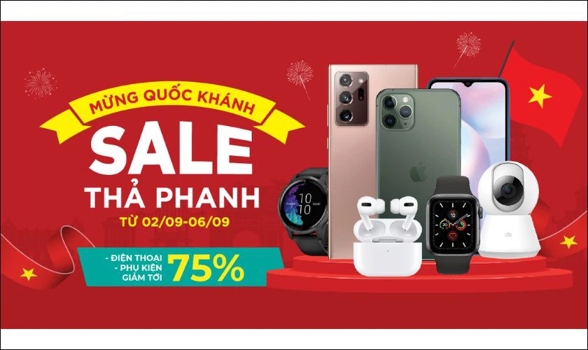Banner sale Quốc Khánh 2/9 thu hút, tăng CTR
