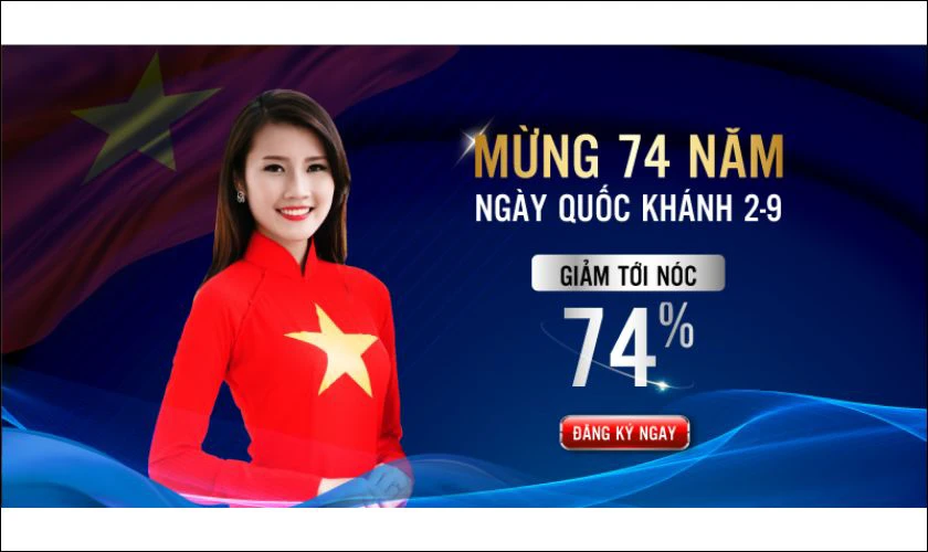 Banner khuyến mãi 2/9 độc đáo, ấn tượng