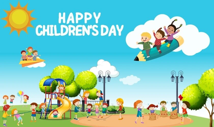 Banner Quốc tế Thiếu nhi 2025 đa dạng chủ đề đẹp