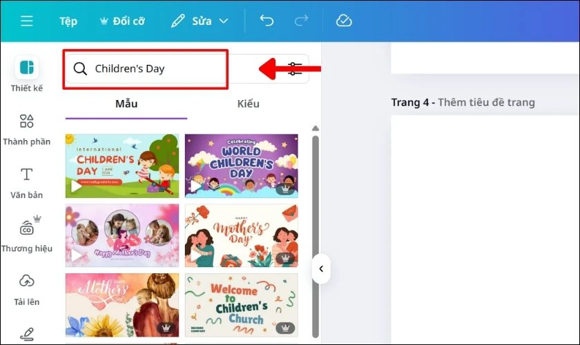 Cách thiết kế Banner Quốc tế Thiếu nhi 2025 đơn giản bằng Canva mới