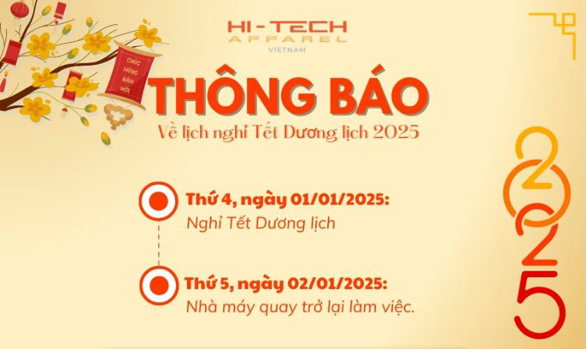 Banner thông báo nghỉ Tết Dương Lịch cho cửa hàng