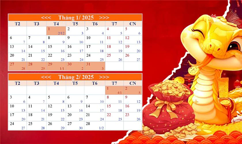 Banner thông báo nghỉ Tết 2025 cho quán