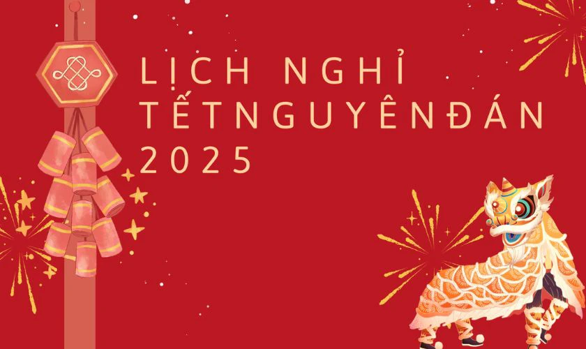 Banner thông báo nghỉ Tết Dương Lịch cho cửa tiệm