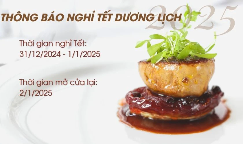 Mẫu banner thông báo nghỉ Tết 2025 cho quán ăn