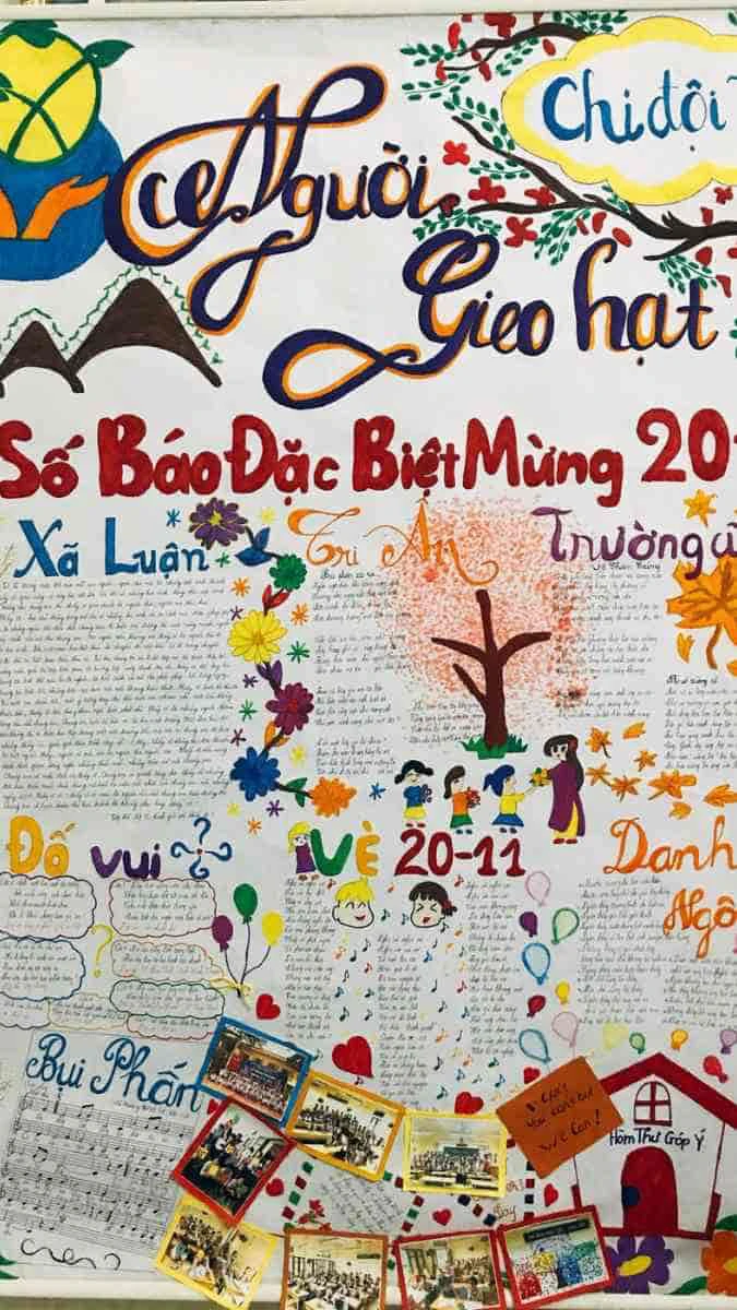 Báo tường 20/11 về thầy cô ý nghĩa, đẹp nhất