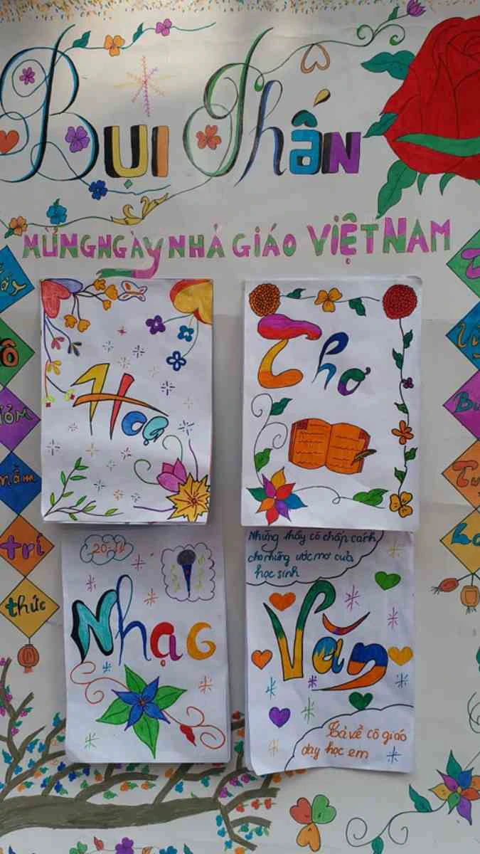 Báo tường 20/11 về thầy cô ý nghĩa, đẹp