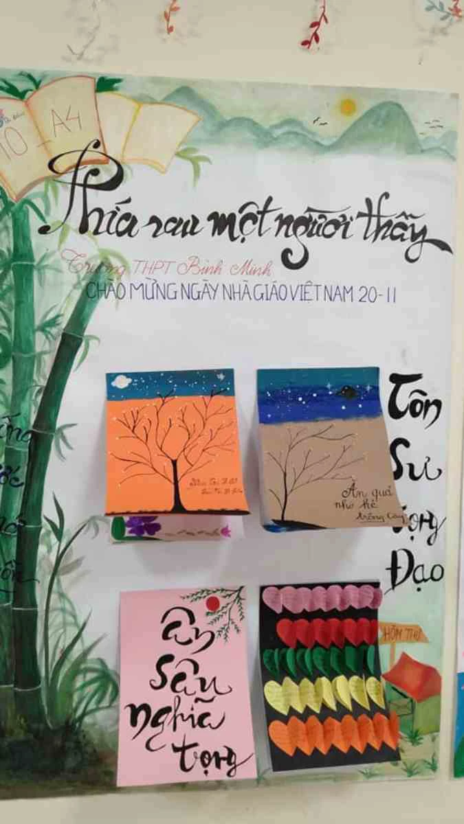 Báo tường 20/11 về thầy cô ý nghĩa