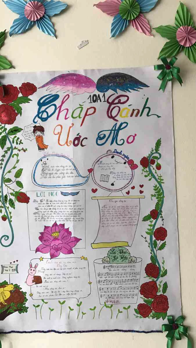 Mẫu báo tường 20/11 đơn giản nhưng độc lạ