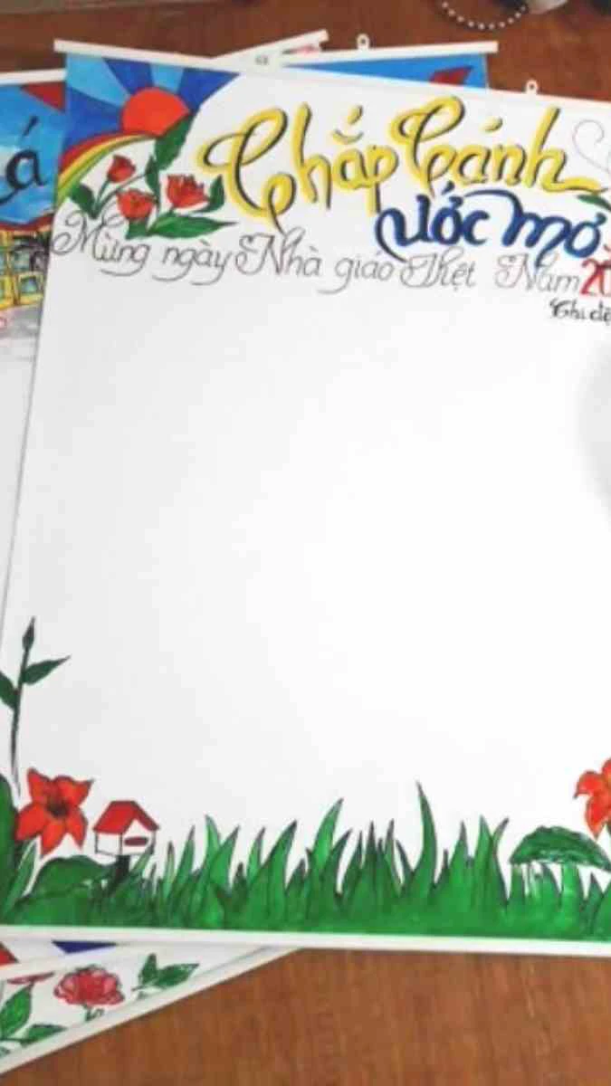 Mẫu báo tường 20/11 đơn giản ấn tượng