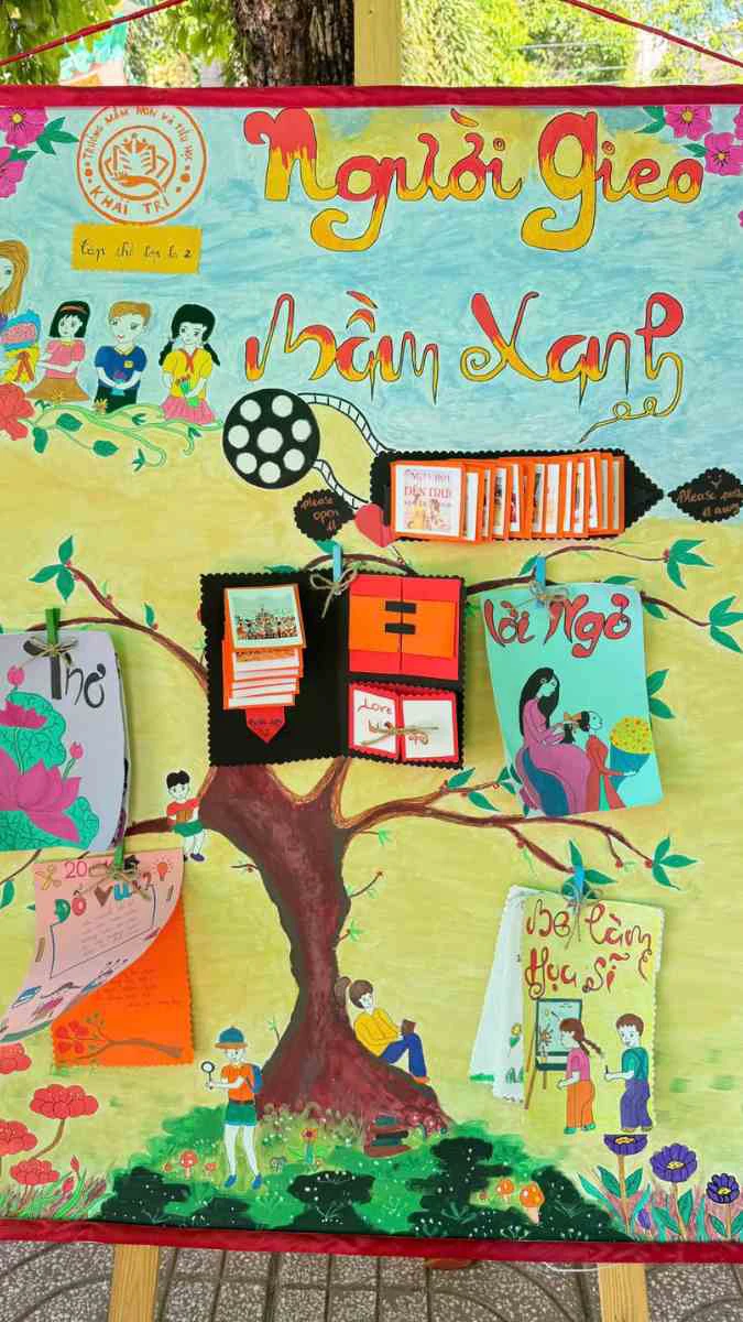 Báo tường 20/11 mầm non dễ thương, cute