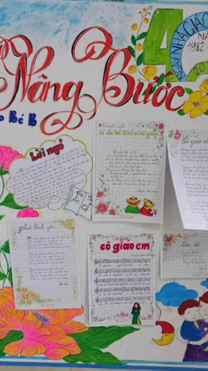 Báo tường mầm non dễ thương, đẹp