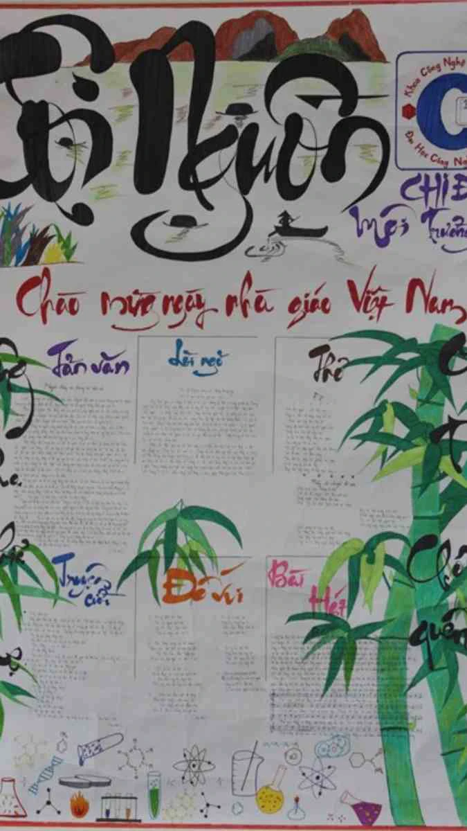 Báo tường 20/11 đoạt giải cao, giải nhất đẹp 2025