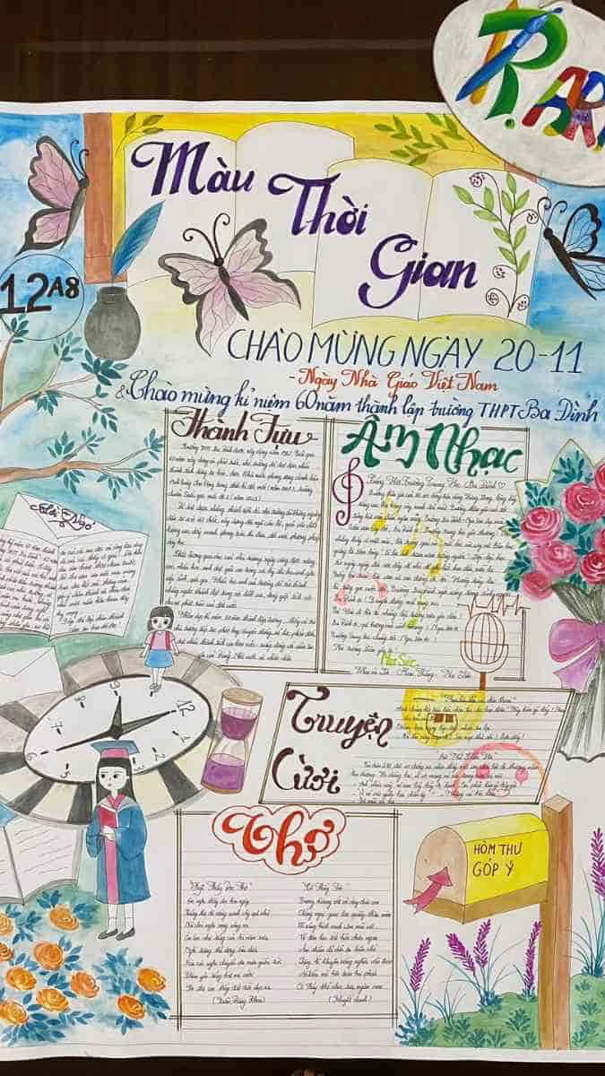 Báo tường 20/11 đoạt giải cao, giải nhất đẹp
