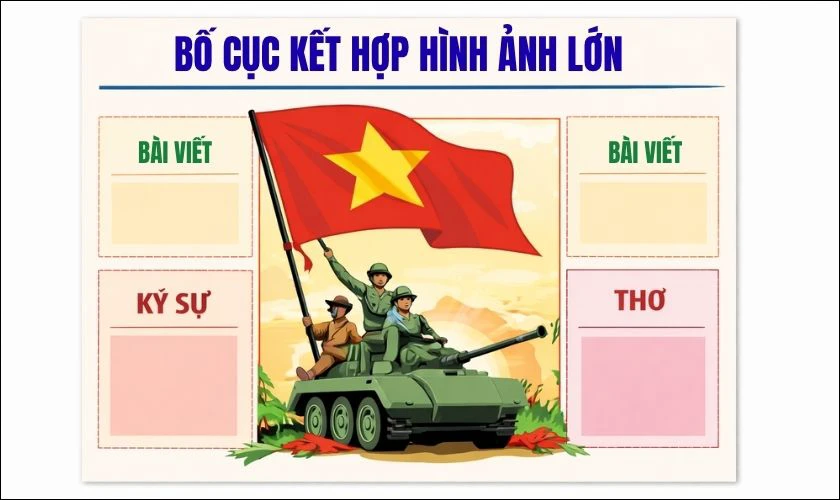 Bố cục kết hợp hình ảnh lớn