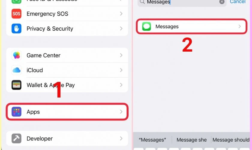 Cách bật iMessage trên iOS 26
