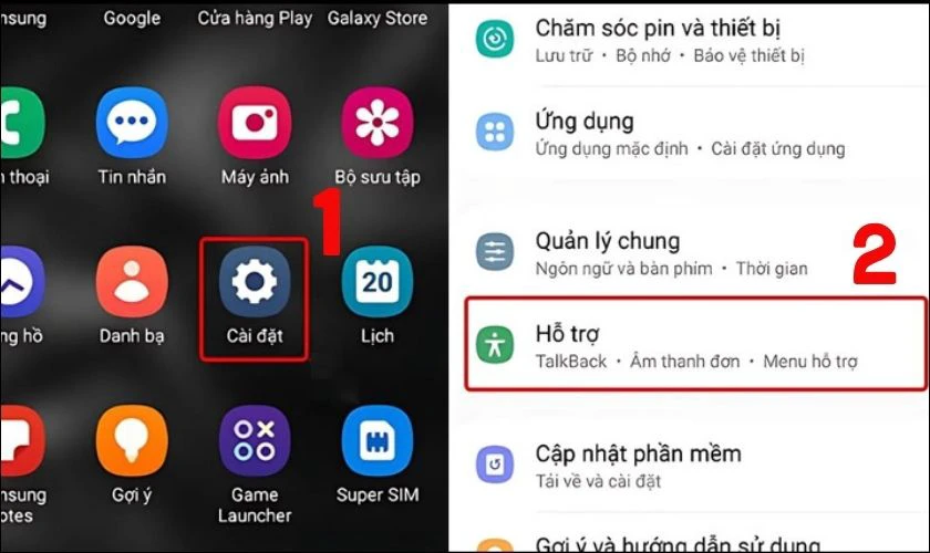 Bật nút Home ảo Samsung đơn giản