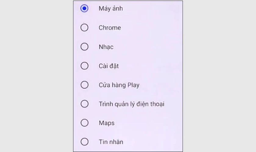 Tùy chỉnh bật hoặc ẩn các ứng dụng như máy ảnh, cài đặt, maps...