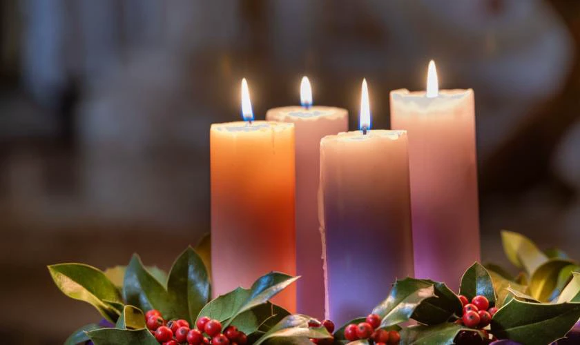 Nến Giáng sinh ấm áp