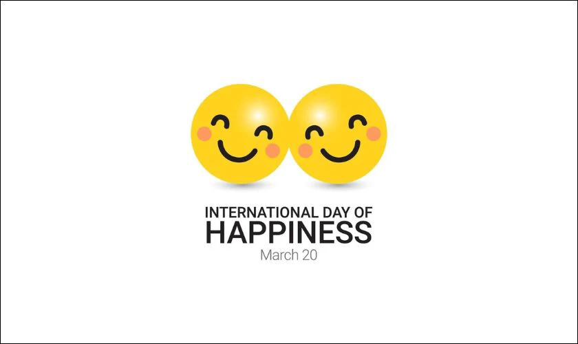 Logo ngày Quốc tế Hạnh phúc cute