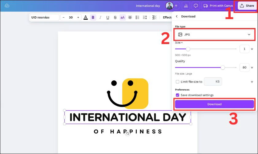 Chọn Download để tải về