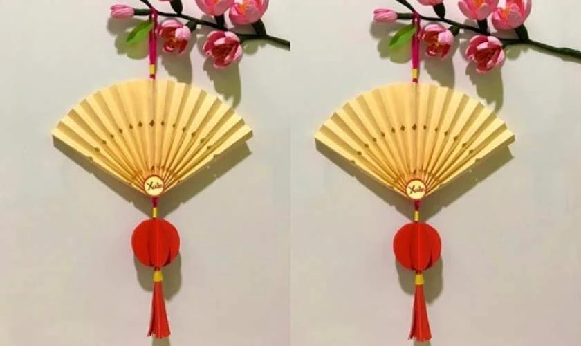 Quạt giấy vàng